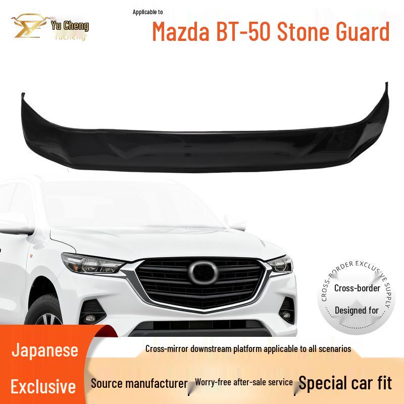 Black Hood Sand and Stone Guard for Mazda BT50 - Car Protective Modification Part