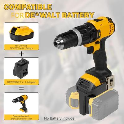 Для Dewalt Адаптер 2-в-1 Для двух аккумуляторов 20 В Преобразователь для аккумуляторного электроинструмента Dewalt 20 В Питание от двойной емкости аккумулятора