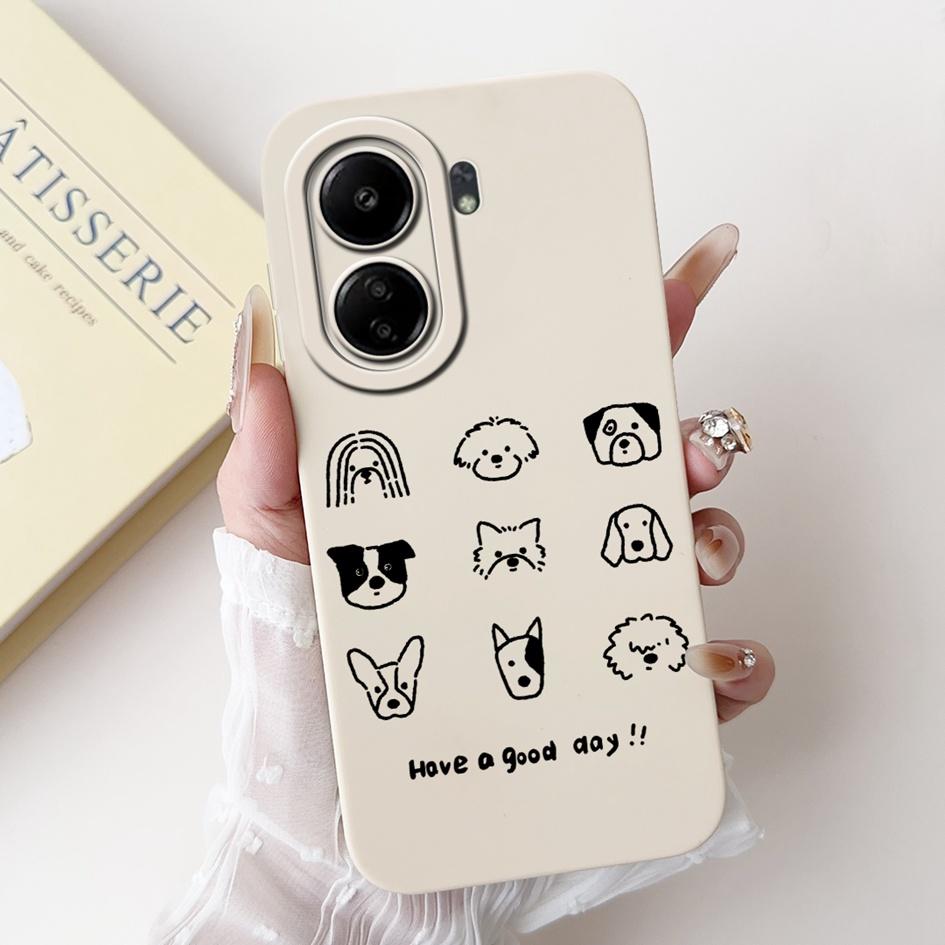 For Xiaomi Redmi 13C Case Cover Popular Flower Bowknot Soft TPU Silicone Shockproof Bumper For Xiaomi Poco C65 Redmi13C 4G Funda