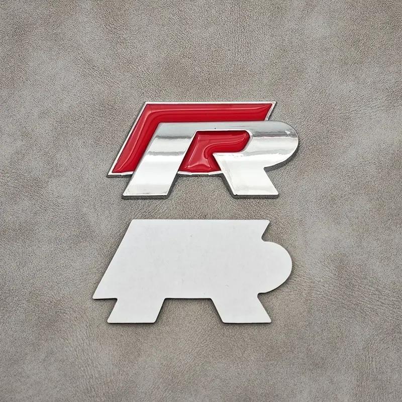 BSL1 Emblems 3D Metal R Line R Logo Front Grill Emblem Car Rear Trunk Sticker For Volkswagen VW R Line Golf 4 5 6 7 Touran Polo Acces ld2