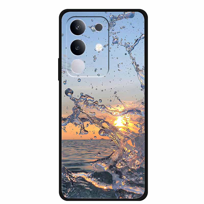 For vivo T4x Cover Silicone TPU Phone Case Funda for vivo T4x 5G V2437 Black Back Bumper Soft Protector Cartoon Anime Cute Capa