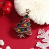 Fashionable Ladies' Christmas Tree Brooch Alloy Diamond Studded Rhinestone Chest Flower Accessory Christmas Brooch