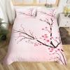 Комплект постельного белья в японском стиле, размер твин, комплект пододеяльника с японской волной, вишневые цветы, океанская волна, закат
