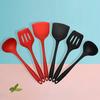 Лопатка с антипригарным покрытием, термостойкий силиконовый гибкий дуршлаг, совок для риса, удобный скребок для выпечки для кухни