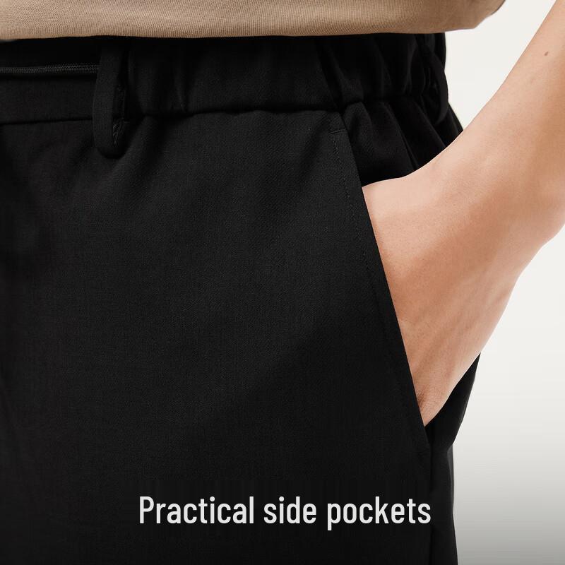 GXG.JEANS Men's Black Tapered Casual Dress Pants