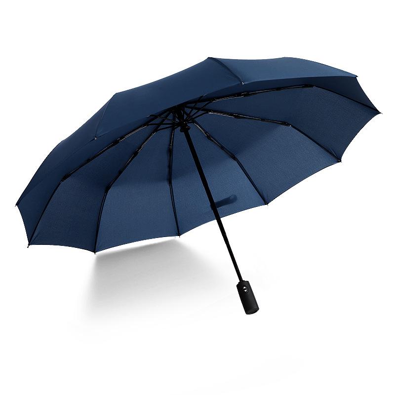 Automatic Double-layer Umbrella 10-bone Wind-resistant Three-fold Men's Umbrella Umbrella Word Plus Umbrella