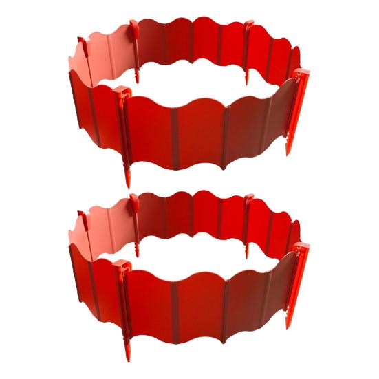 Садовая бордюрная лента Без копки Ландшафтный бордюр Соединяющиеся пластиковые бордюрные панели с колышками для газона, клумбы, забора