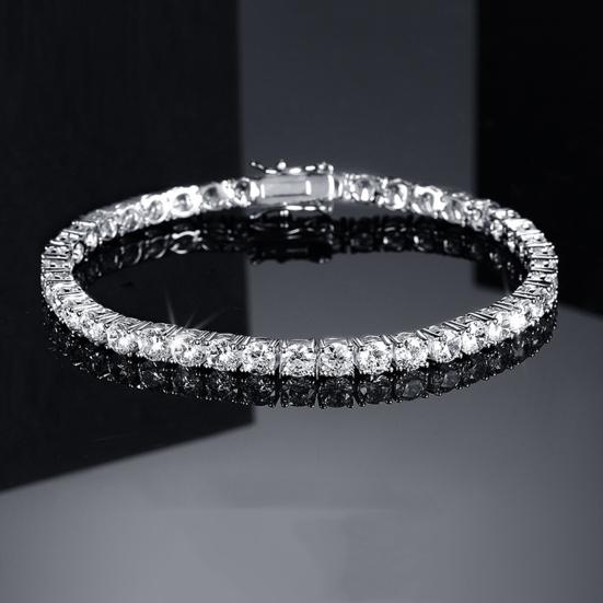 Women Bracelet Cubic Zirconia Simple Design Gift for Anniversary Birthday Christmas Enhance