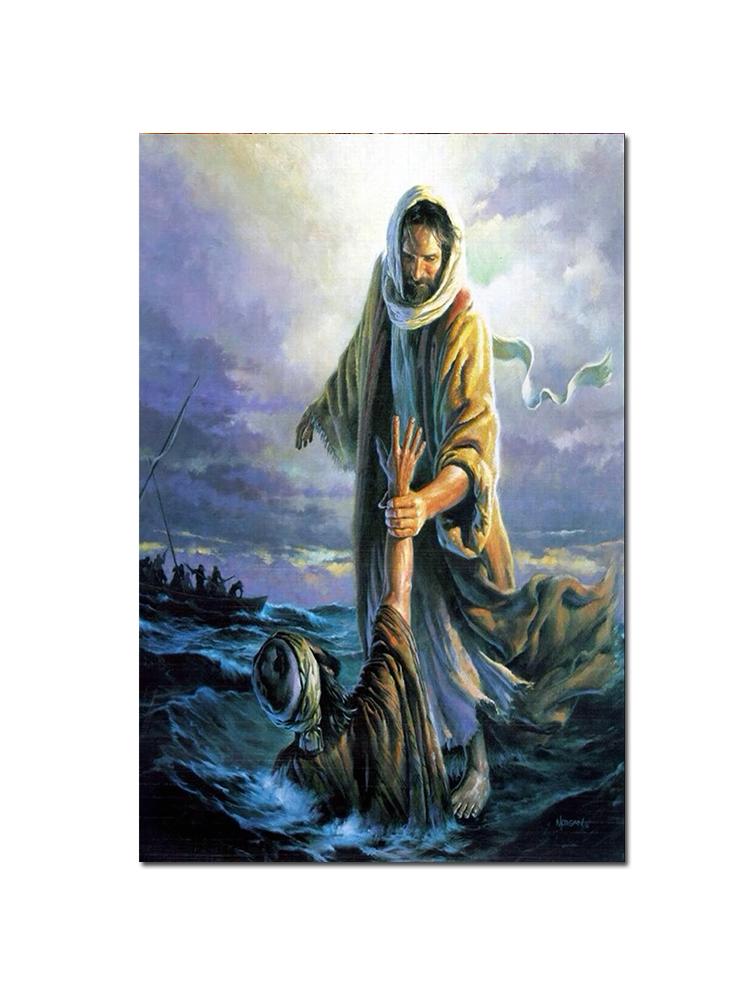Vintage Jesus Christ The Hand of God Canvas Painting Poster And Print Catholic Christian Wall Art For Living Room Home Decor