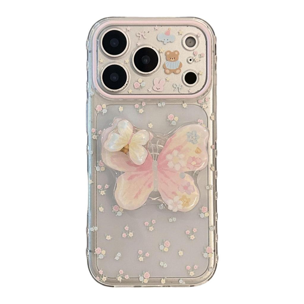 Креативный чехол для телефона с бабочками и цветами для iPhone 16, iPhone 17 и iPhone 17 Pro Max