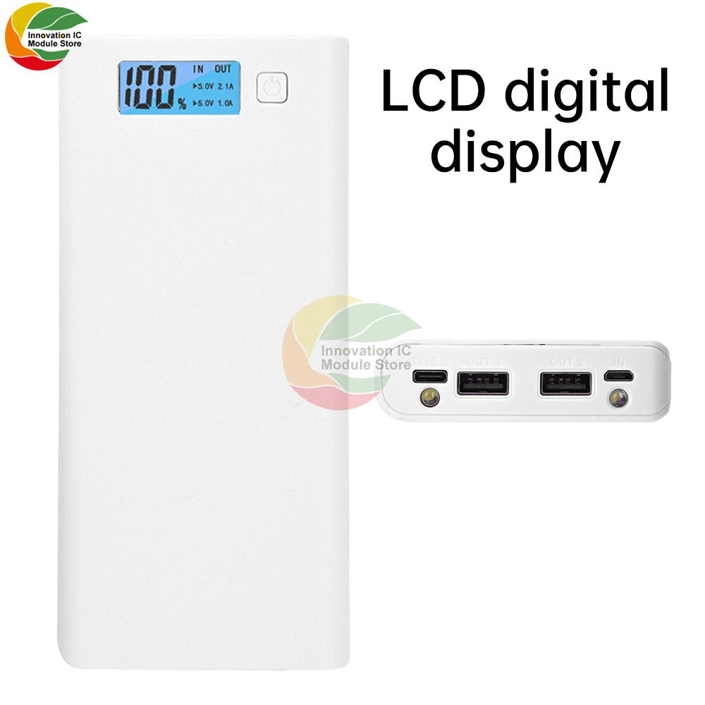 Корпус Power Bank на 8 аккумуляторов 18650, двойные порты, DIY корпус для смартфонов с ЖК-дисплеем Funda para Power Bank