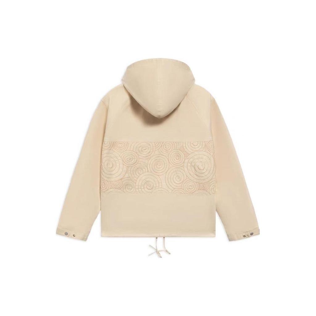 Спортивная толстовка с капюшоном и карманом Li Ning Logo Print, унисекс, цвет хаки AWDS244-2