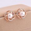 Rose Pearl Earrings: Elegant, Trendy, and Personalized - Japanese & Korean Fashion for Women