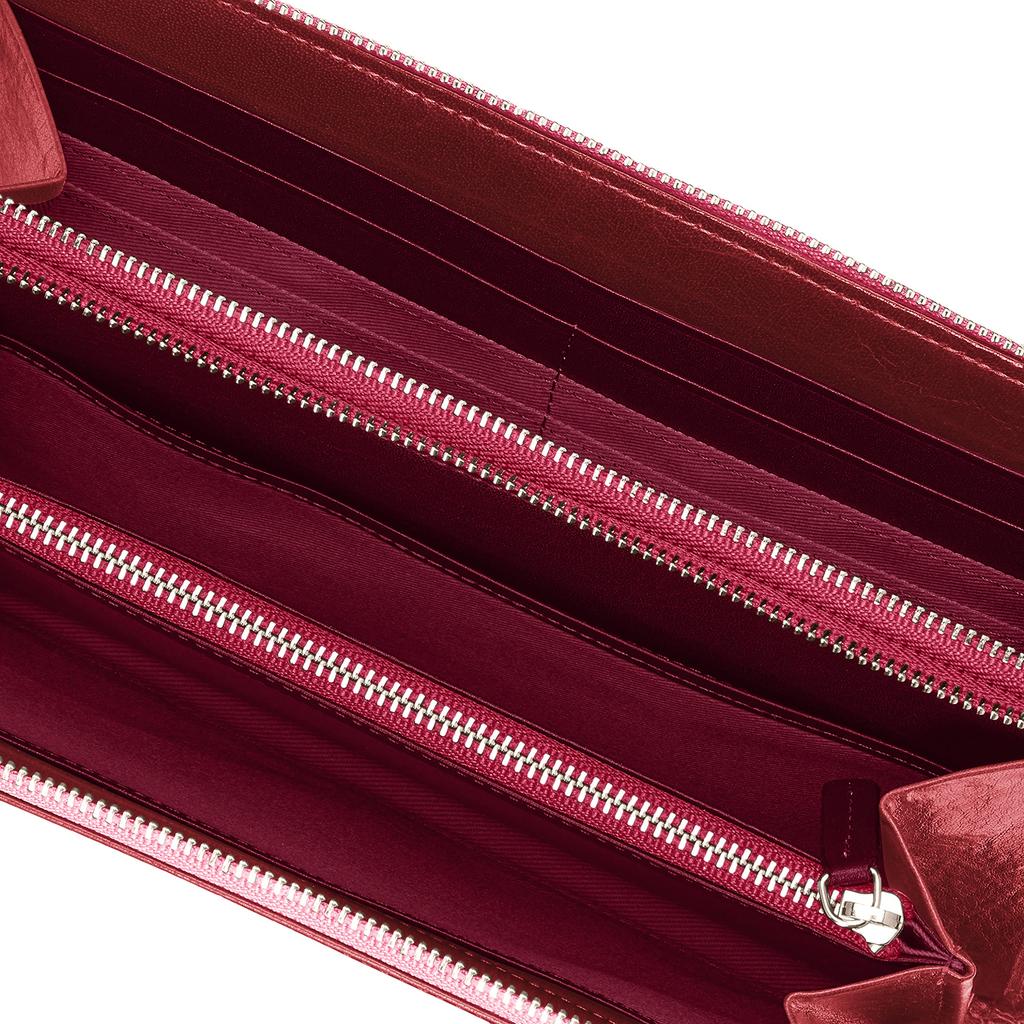 Длинный кошелек из кожи буйвола NH0808 Винный 71711 [Kitamura] Мужской [Красный]