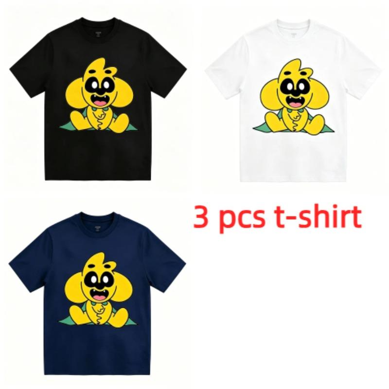 Cartoon Animal Dog Pattern Print Men's T-shirt Summer Men's and Women's Casual Fashion Tops Men's Short Sleeve T-shirt Oversize Clothing