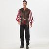European & American Retro Medieval Costume Lace-up Shirt Cosplay Top