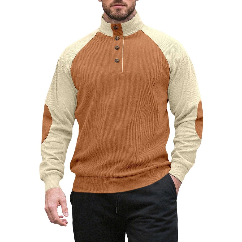 Men'S Outdoor Raglan Sleeve Standing Collar Long Sleeved Sweatshirt
