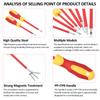 PENGGONG 9715 8PCS 500V Insulated Screwdriver Set, Magnetic Single-Head Insulated Screwdriver Set,