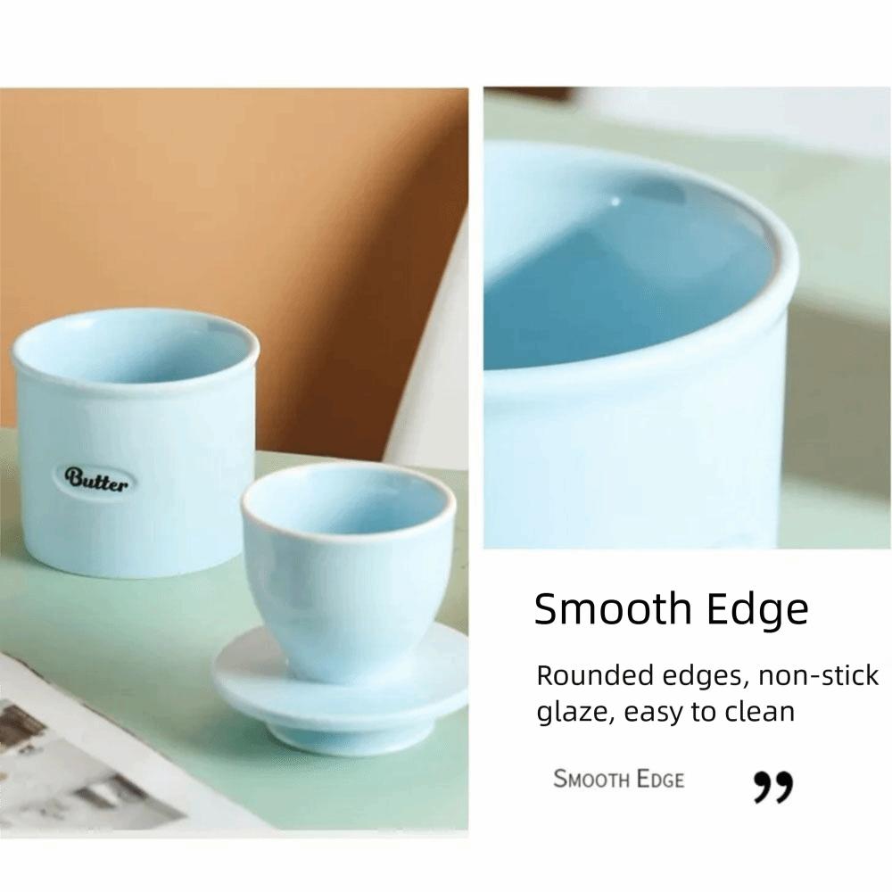 Керамическая масленка большой вместимости, ручной работы, удобная подставка для масла, для дома