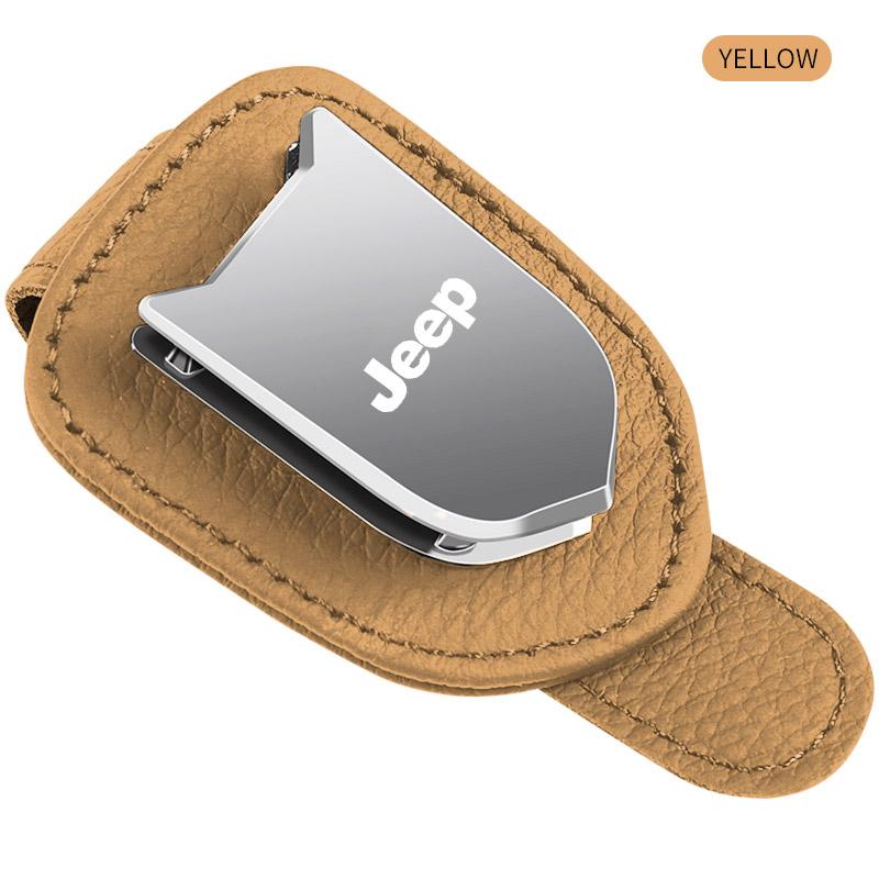 Car Interior Sun Visor Glasses Protective Holder Sunglasses Clip For Jeep Wrangler Grand Cherokee Compass Renegade Cherokee Gladiator