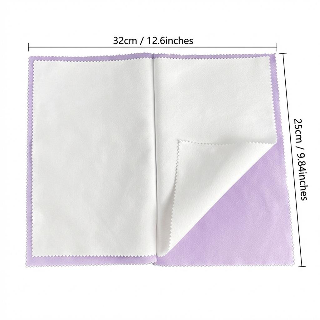 Silverwork Polishing Cloth Four Layer Lock Stitch For Jewelry And Silverware Cleaning