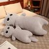 Kawaii Siamese Cat Plush Toy Long Oblong Orange Black Kitten Cats Nap Sleep Pillow For Kids School Home Bed Decor Hug Cushion