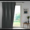 RIDEAU A OEILLETS 140 x 260 CM 100% OCCULTANT/MICROFIBRE UNIE OBSCURE ANTHRACITE