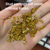 ZHUKOU oval stud earrings for women Multicolor Cubic Zirconia Piercing earrings fashion romantic stud earrings VE734