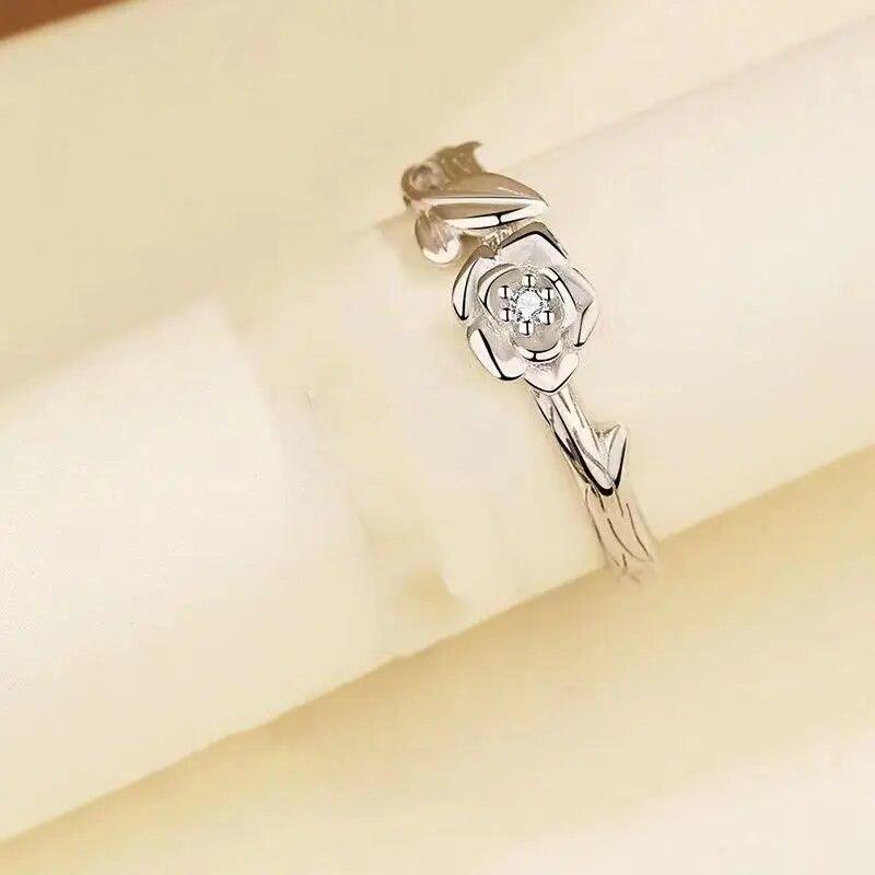 1 шт. серебряного цвета, кольца для пары «Маленький принц/Цветок розы», унисекс, романтическое открытое регулируемое кольцо для влюбленных, ювелирные изделия, подарок на день Святого Валентина