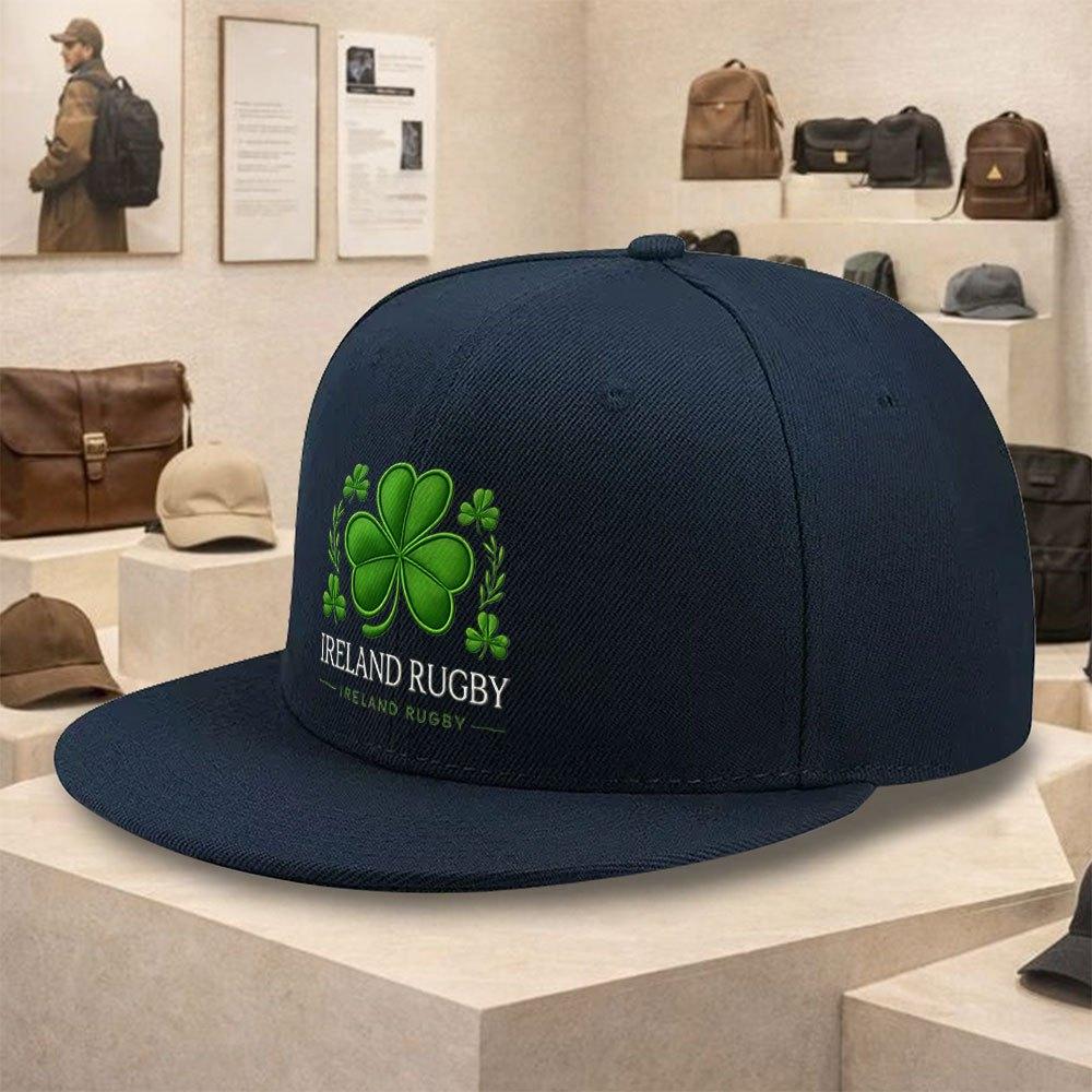 Ireland Rugby Shamrock Flat Brim Hip Hop Baseball Cap Polyester Snapback Unisex Casual Street Style