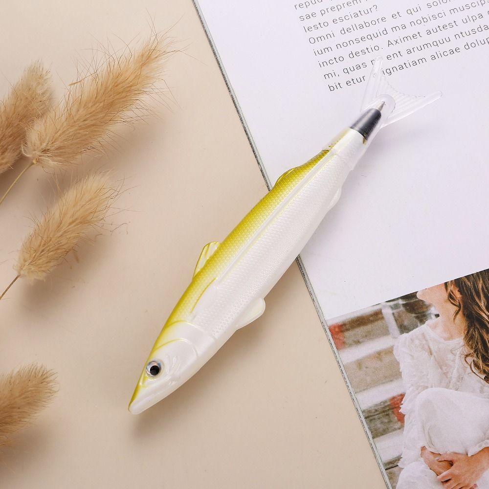 Salt Shape Fish Writing Fountain Pen Plastic Gel Pen Creative Fish Shape Ballpoint Pen  Office