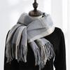 Scarf Woman Winter Sweet Warm Scarf Shawl 2025 Imitation Cashmere Scarf Plaid Scarf Shawl