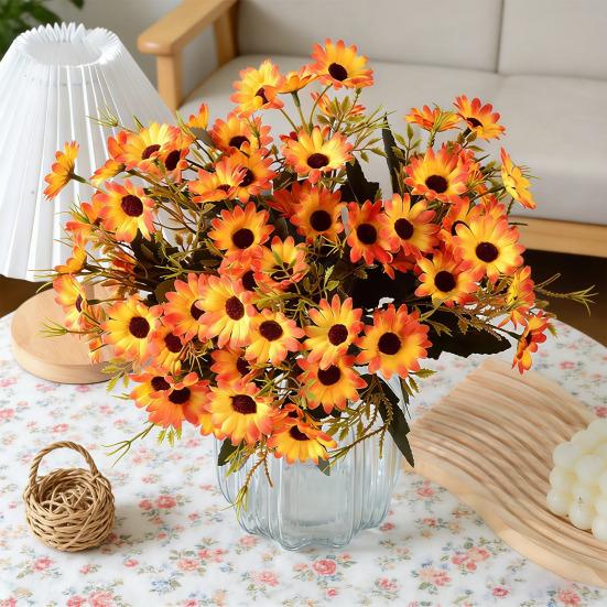 Искусственные цветы 18 букетов Букеты из искусственного шелка Весенние поддельные полевые цветы со стеблем для вазы кашпо Цветочные композиции Центральные элементы стола