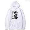 Japanese Letter Dragon Graphic Men Hoodies Manga Dragon Printed Sweatshirts Men Women Long Sleeves Casual Street Hoody
