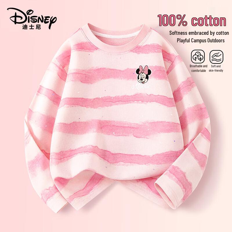 Disney Хлопковая футболка с длинным рукавом и принтом для девочек