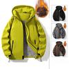 Hooded Jacket Winter Outdoor Windproof Waterproof Hooded Jacket Men's Fleece Thickened Jacket Men's Hong Kong Style Jacket Men's