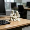 Family Reading Statue, Resin Parent & Kids Sculpture, Minimalist Home Decor, Heartwarming Mother's Day Father's Day Gift, Unique Housewarming Present