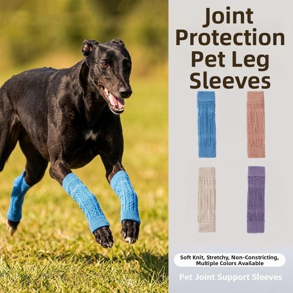 4Pcs Stretchy Dog Elbow Cover Breathable Dog Knee Socks Pet Supplies Dog Leg Sleeves  for Dogs Cats