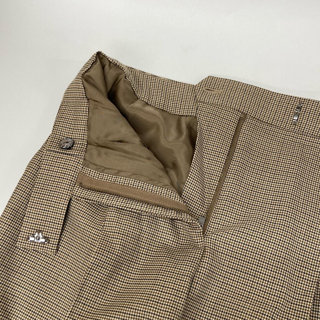 TOMORROWLAND Excellent Condition 24AW Brownie Gun Club Check Tuck Wide Pants Bottoms 36 Brown/HoundstoothUsed