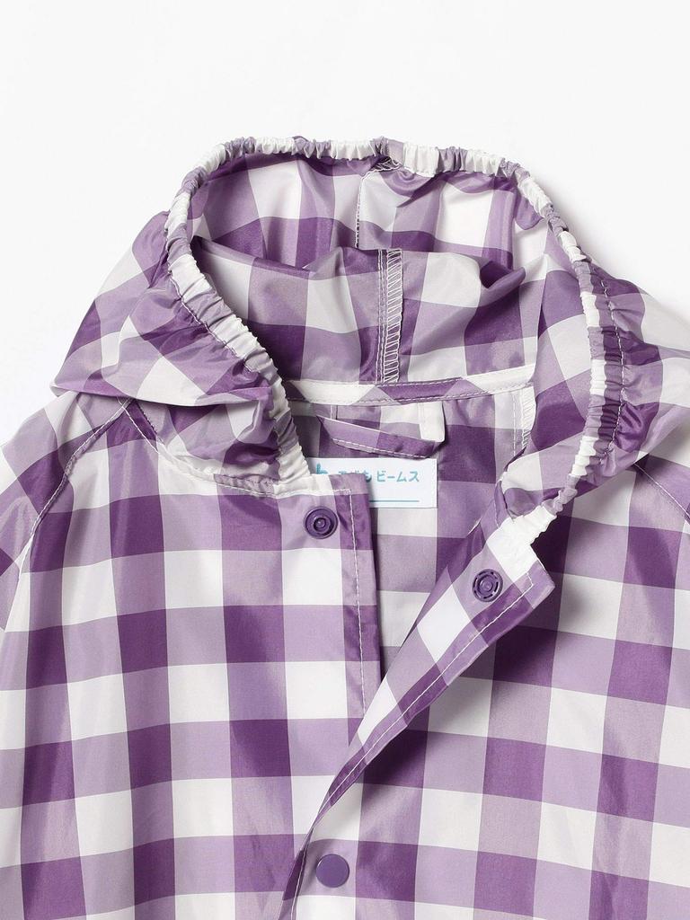Детская клетчатая сумка-тоут Gingham, школьный размер 19, фиолетовый 55190204375 [Kodomo Beams], (90-130см), Детский, Клетка, 100,