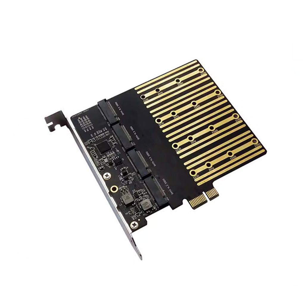 Compactly PCIe X1 Adapter Card ASM1064 Chip Transforms M.2 Drive Into 4 Port For Faster Data Access
