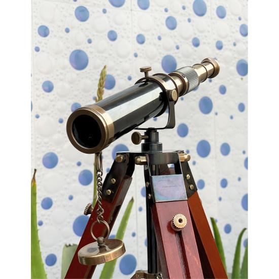 Старинный штативный латунный телескоп с регулируемой подставкой для штатива - настольный латунный телескоп с антикварной отделкой, подарок для папы, подарок на День святого Валентина