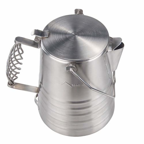 Tenmak Design Stainless Steel Kettle, 2.0L, for Outdoor Camping, Bonfire Use, Direct Fire, with Lid, Camp Cooking