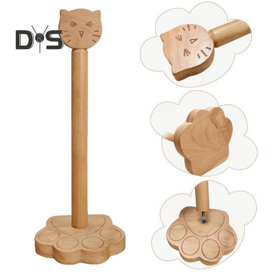 Держатель для салфеток, стойка для хранения рулонов туалетной бумаги с устойчивым основанием, дизайн в стиле кошки, органайзер для рулонов бумаги, кухонный аксессуар