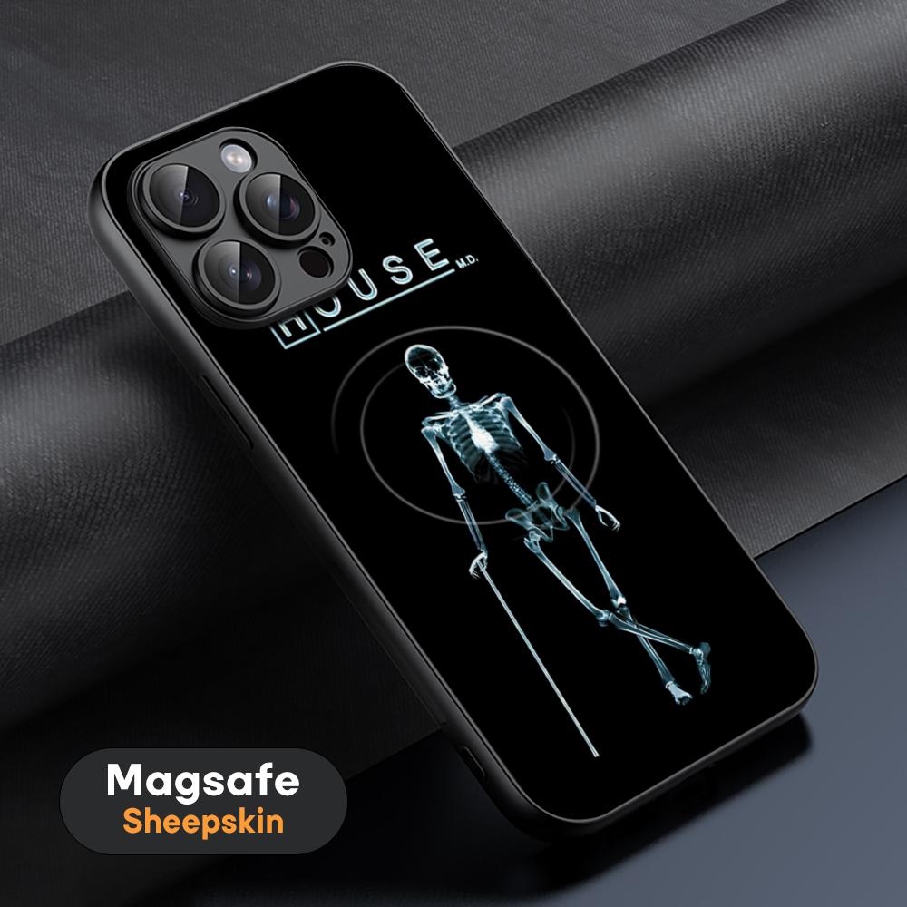 Popular House M.D TV Show Phone Case For iPhone 16 15 14 13 12 11 Plus Pro Max  High-end Luxury Magsafe Sheepskin