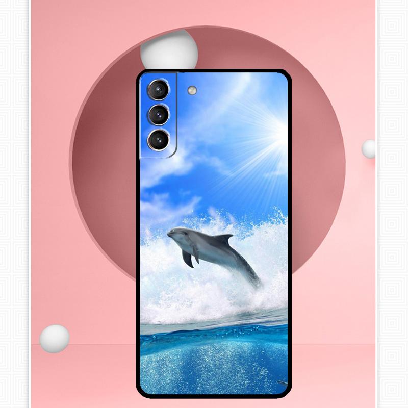 Animal Dolphin Case For Samsung Galaxy S25 Ultra S21 S22 S23 S24 Ultra S9 S10 S20 Plus S25 FE Cover Funda