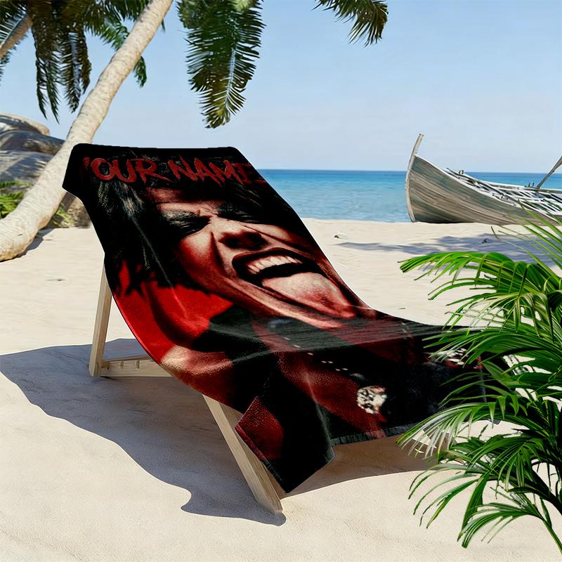 Custom Name YUNGBLUD Print Beach Towel, Large Soft Quick Dry Towel for Beach Camping Swimming_xia