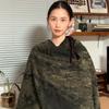 Shawl Imitation Cashmere Knitted Scarf Split Fork Oil Painting Cape Cloak Outside