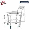 Мобильная сервировочная тележка из нержавеющей стали для ведер