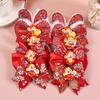 2pcs Chinese New Year Hair Bows Hair Clips Children Kids Hair Clips Barrettes Girls New Year Party Hair Accessories Headwear